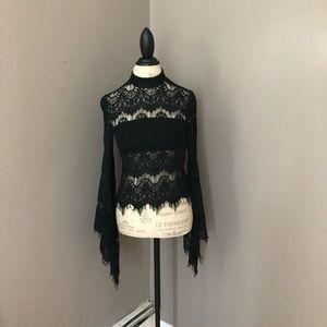Minkpink lace long sleeve top